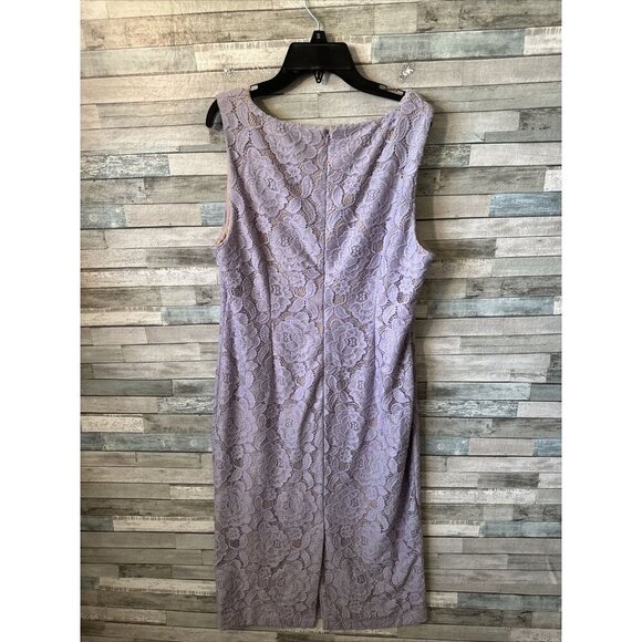 Women’s Ivanka Trump Dress Floral Lavender Purple Plus Size 16 - Picture 15 of 16